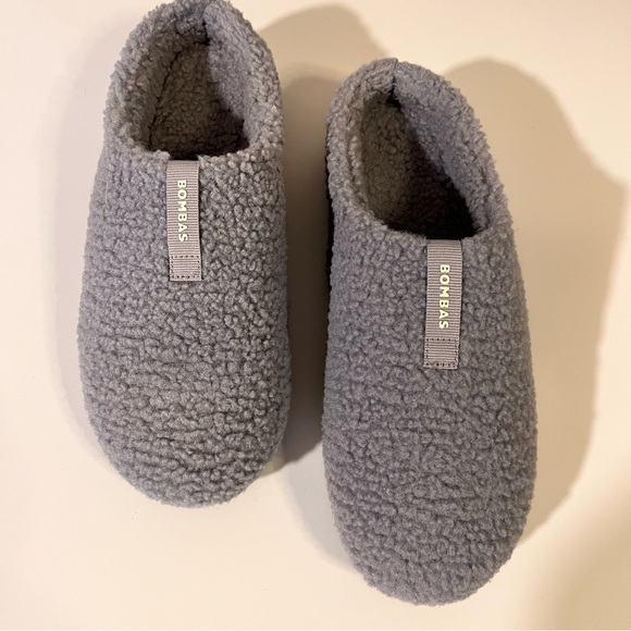 Bombas Womens Sunday Slipper Gray Sz 10 Faux Shearling - Picture 3 of 5